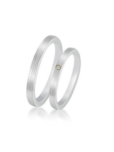 Arany karikagyűrű pár 396-001 cirkóniával fehér arany