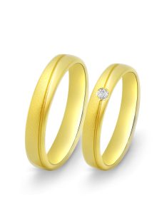   Arany karikagyűrű pár 396-M10373 - 20373gys cirkóniával sárga arany