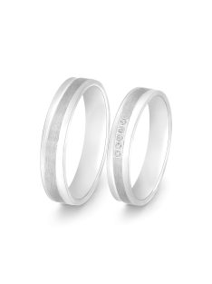   Arany karikagyűrű pár ALM13011gyf cirkóniával fehér arany