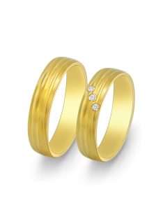   Arany karikagyűrű pár ALM13178gys cirkóniával sárga arany