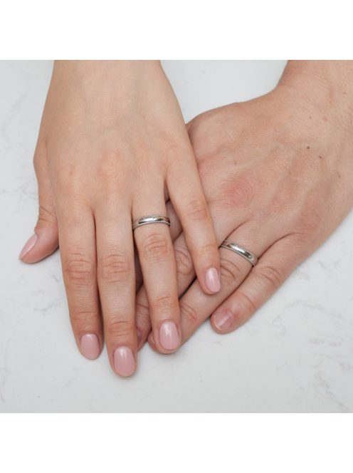 Arany karikagyűrű pár B1256 fehér arany