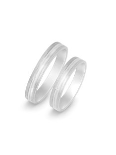 Arany karikagyűrű pár B4410f fehér arany