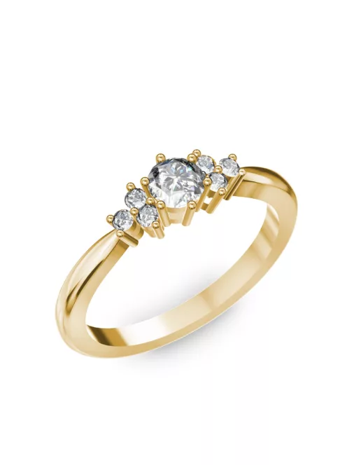 Gyűrűguru eljegyzési gyűrű 0,3ct I/SI gyémánttal BRK001 