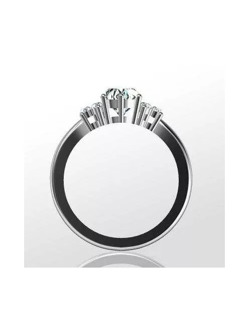 Gyűrűguru eljegyzési gyűrű 0,3ct I/SI gyémánttal BRK001 