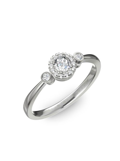 Gyűrűguru eljegyzési gyűrű 0.17ct szintetikus gyémánttal BRK002  