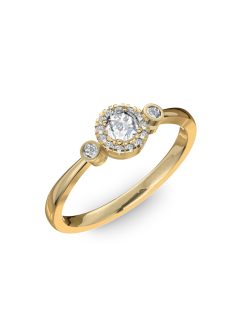   Gyűrűguru eljegyzési gyűrű 0.17ct szintetikus gyémánttal BRK002  