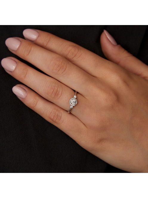 Gyűrűguru eljegyzési gyűrű 0.17ct szintetikus gyémánttal BRK002  