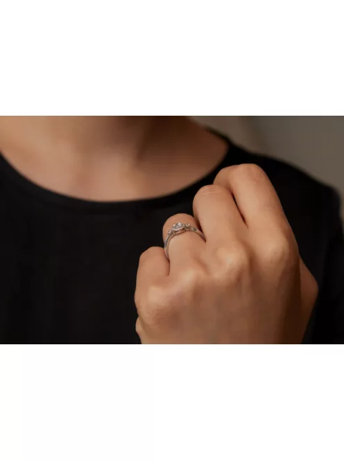 Gyűrűguru eljegyzési gyűrű 0.17ct szintetikus gyémánttal BRK002  