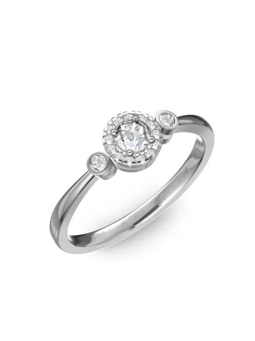 Gyűrűguru eljegyzési gyűrű 0.17ct I/SI gyémánttal BRK002  
