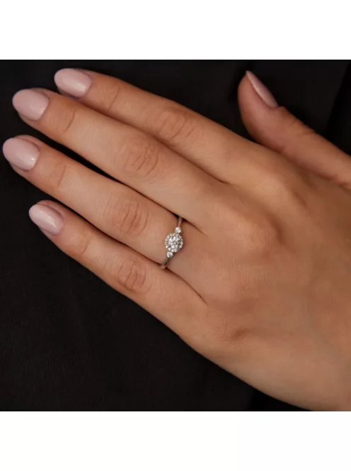Gyűrűguru eljegyzési gyűrű 0.17ct I/SI gyémánttal BRK002  