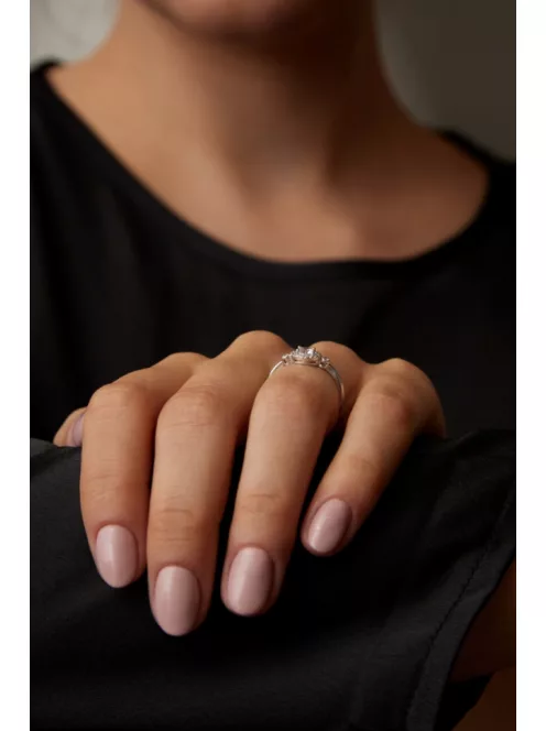 Gyűrűguru eljegyzési gyűrű 0.17ct I/SI gyémánttal BRK002  