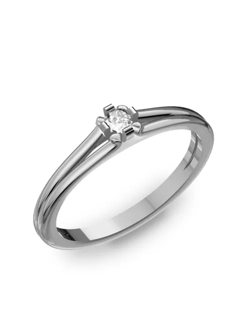 Gyűrűguru eljegyzési gyűrű 0.1ct I/SI gyémánttal BRK003 