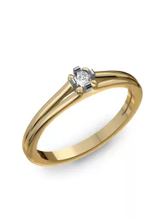   Gyűrűguru eljegyzési gyűrű 0.1ct I/SI gyémánttal BRK003 