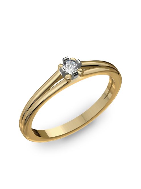 Gyűrűguru eljegyzési gyűrű 0.1ct H/SI gyémánttal BRK003 
