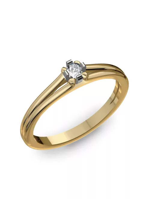 Gyűrűguru eljegyzési gyűrű 0.1ct I/SI gyémánttal BRK003 