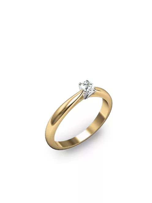Gyűrűguru eljegyzési gyűrű 0,1ct szintetikus gyémánttal BRK004 