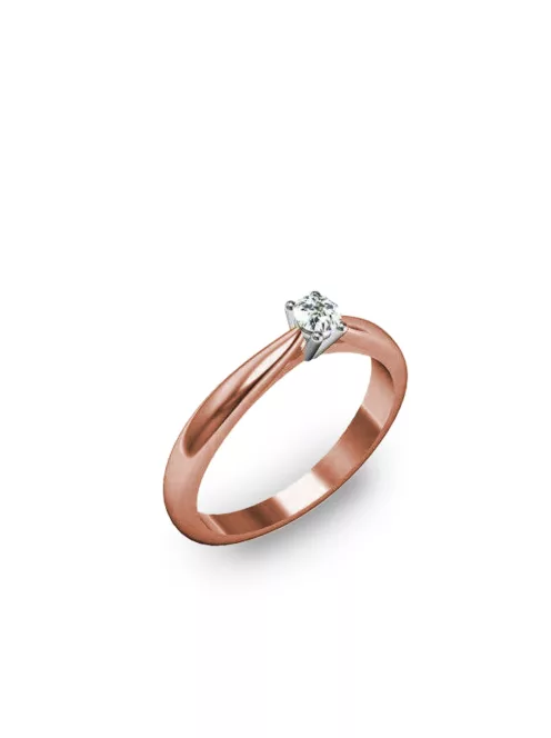 Gyűrűguru eljegyzési gyűrű 0,1ct szintetikus gyémánttal BRK004 
