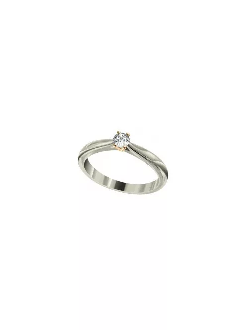 Gyűrűguru eljegyzési gyűrű 0,1ct szintetikus gyémánttal BRK004 