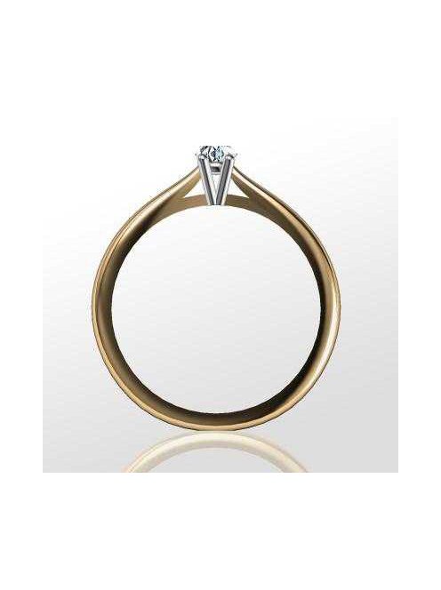 Gyűrűguru eljegyzési gyűrű 0,1ct H/SI gyémánttal BRK004 