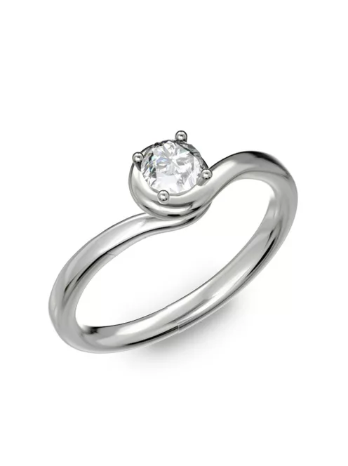 Gyűrűguru eljegyzési gyűrű 0,3ct I/SI gyémánttal BRK005 
