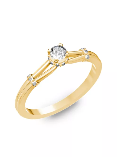 Gyűrűguru eljegyzési gyűrű 0.25ct I/SI gyémánttal BRK021  