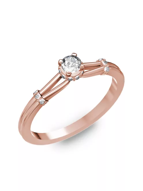 Gyűrűguru eljegyzési gyűrű 0.25ct I/SI gyémánttal BRK021  