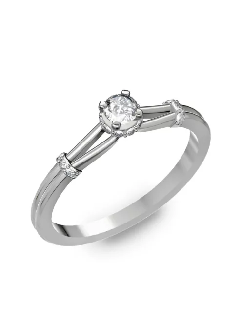 Gyűrűguru eljegyzési gyűrű 0.25ct szintetikus gyémánttal BRK021  