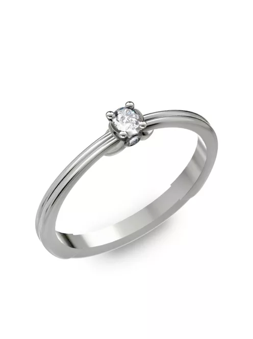 Gyűrűguru eljegyzési gyűrű 0.1ct szintetikus gyémánttal BRK022  