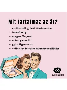   Gyűrűguru eljegyzési gyűrű 0.1ct szintetikus gyémánttal BRK022  