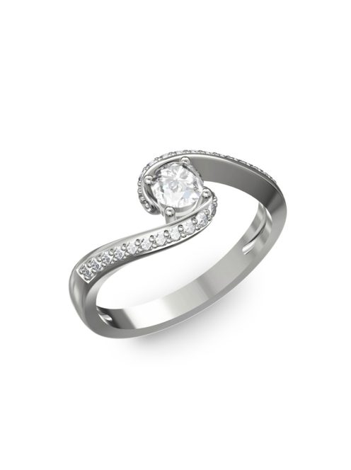 Gyűrűguru eljegyzési gyűrű 0,3ct H/SI gyémánttal BRK035  