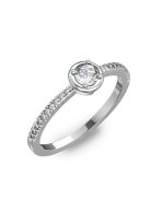 Gyűrűguru eljegyzési gyűrű 0,2ct szintetikus gyémánttal BRK036 