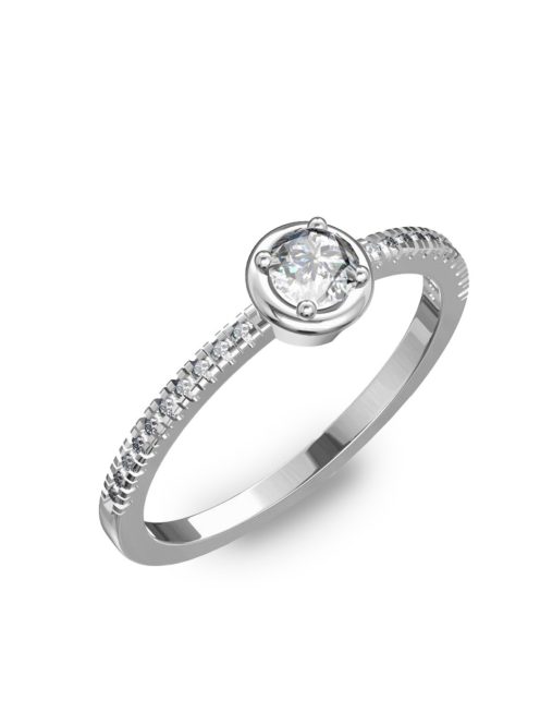 Gyűrűguru eljegyzési gyűrű 0,2ct szintetikus gyémánttal BRK036 