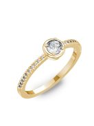 Gyűrűguru eljegyzési gyűrű 0,2ct szintetikus gyémánttal BRK036 