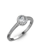 Gyűrűguru eljegyzési gyűrű 0,2ct szintetikus gyémánttal BRK037 