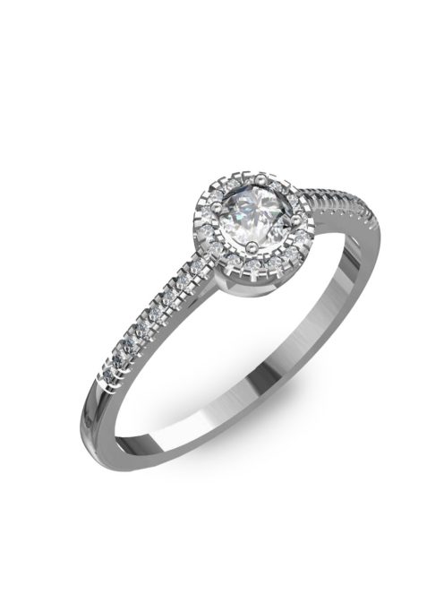 Gyűrűguru eljegyzési gyűrű 0,2ct szintetikus gyémánttal BRK037 