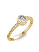 Gyűrűguru eljegyzési gyűrű 0,2ct szintetikus gyémánttal BRK037 