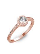 Gyűrűguru eljegyzési gyűrű 0,2ct szintetikus gyémánttal BRK037 