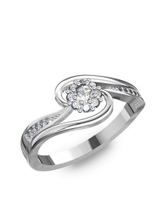   Gyűrűguru eljegyzési gyűrű 0,1ct szintetikus gyémánttal BRK038 