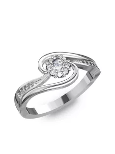   Gyűrűguru eljegyzési gyűrű 0,1ct szintetikus gyémánttal BRK038 