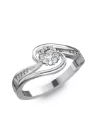 Gyűrűguru eljegyzési gyűrű 0,1ct I/SI gyémánttal BRK038 