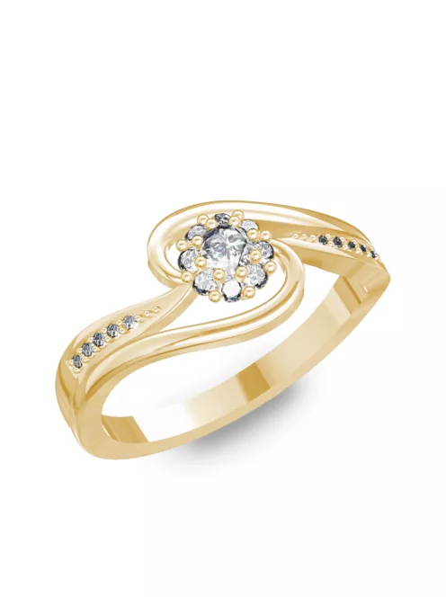 Gyűrűguru eljegyzési gyűrű 0,1ct I/SI gyémánttal BRK038 