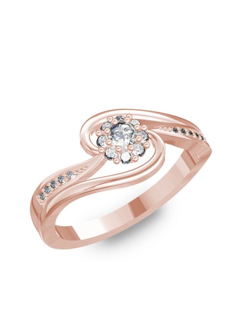 Gyűrűguru eljegyzési gyűrű 0,1ct H/SI gyémánttal BRK038 