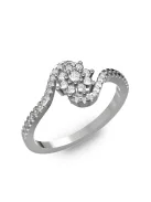 Gyűrűguru eljegyzési gyűrű 0,3ct szintetikus gyémánttal BRK073 