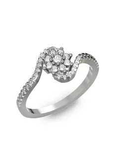   Gyűrűguru eljegyzési gyűrű 0,3ct szintetikus gyémánttal BRK073 