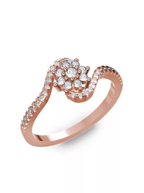 Gyűrűguru eljegyzési gyűrű 0,3ct szintetikus gyémánttal BRK073 