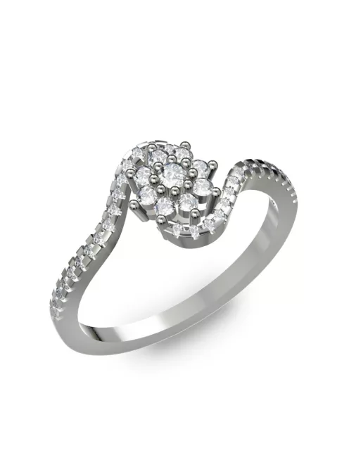 Gyűrűguru eljegyzési gyűrű 0,3ct I/SI gyémánttal BRK073 