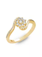 Gyűrűguru eljegyzési gyűrű 0,3ct I/SI gyémánttal BRK073 