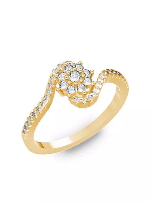 Gyűrűguru eljegyzési gyűrű 0,3ct I/SI gyémánttal BRK073 