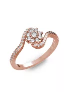 Gyűrűguru eljegyzési gyűrű 0,3ct I/SI gyémánttal BRK073 