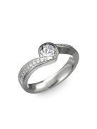 Gyűrűguru eljegyzési gyűrű 0,4ct szintetikus gyémánttal BRK077  